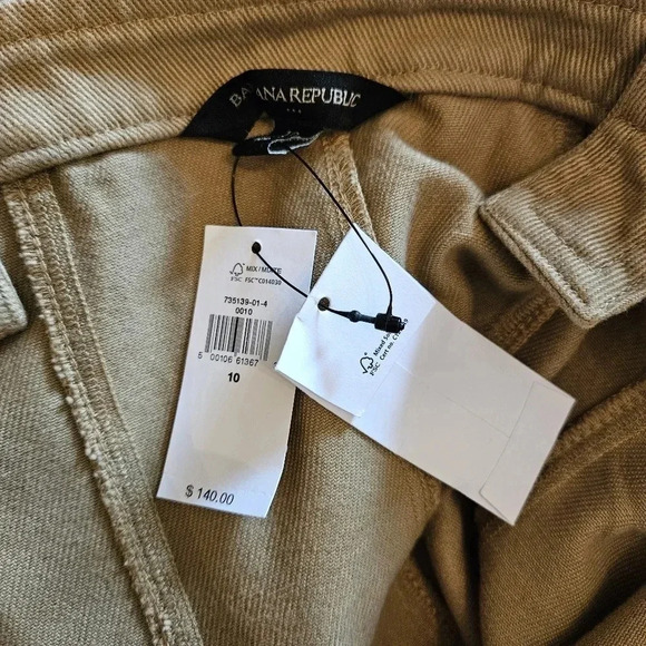 Banana Republic Casual Khaki Denim Button Down Sleeveless Mini Dress Size 10. - Picture 15 of 16